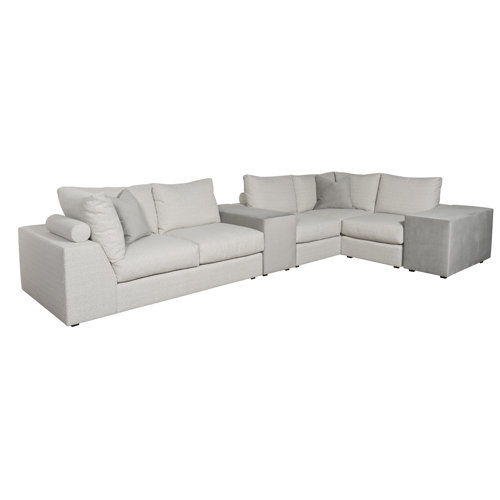 Vanguard Furniture Lucca 5Piece LSectional In Worthy Snow Wayfair